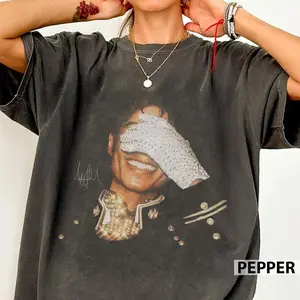 Michael King Of Pop Vintage Gildan Shirt Graphic Tee Heavy Cotton Tee Shirt, 100% Heavy Cotton Shirt