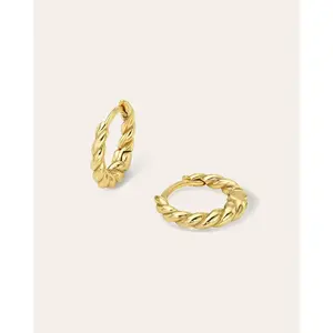 Small Braided Hoop Earrings