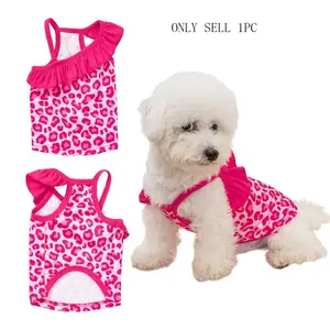 Fashionable Leopard Print Pet Clothes for Dogs & Cats, Puppy Clothes, Spring Summer, Stylish Teddy Bear Panda Cat Clothing, Poodle