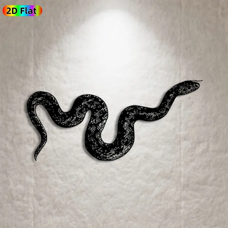 1pc Snake Metal Wall Art, Snake Statue Mural, Ideal Gift for Halloween, New Year, Reptile Decor Enthusiasts, Modern Home Decor, Rust-Resistant Metal Wall Decor Wall Sculptures, Perfect for Outdoor Garden Fence & Indoor Living Room Wall