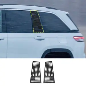 For 2022+ Jeep Grand Cherokee Rear Window Pillar Panel Posts Trim Cover Sticker (2 pcs)