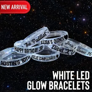 White LED Glow Bracelets White LED Glow Bracelets