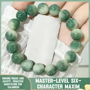 Maxim | Bodhi Beads Bracelet for Anxiety Relief  Natural Wood Meditation Beads for Stress Yoga Prayer Beads Spiritual Jewelry Gift for Women Insomnia Relief Handmade Buddhist Mala Beads Spiritual Gift