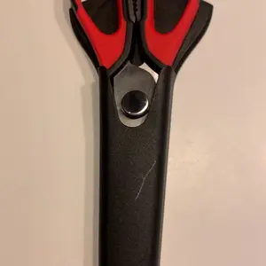 7-in-1 Multifunctional Kitchen Scissors with Magnetic Holder - Detachable Stainless Steel Food Scissors for Meat, Fish, Poultry, Ergonomic Handles, Pastel Pink & Light Blue, Compact Storage Design Blade Green Gray