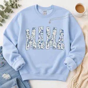 Mama Floral Sweatshirt & Tshirt, Mom Sweater, Mothers Day Gift, Girly Aesthetic Gift For Mom, Trendy Mom Shirt, Cute Mom Sweatshirt, Mama Sweater, gift women and men