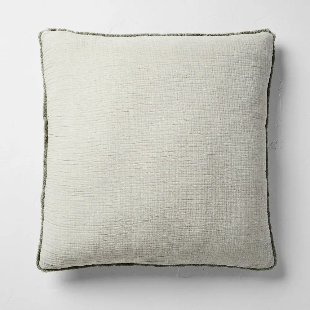 Textured Chambray Cotton Decorative Throw Pillow - Casaluna Textured Chambray Cotton Decorative Throw Pillow - Casaluna