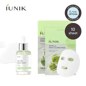 IUNIK Centella Instant Relief Duo | Tea Tree Serum + Centella Family Calming Mask