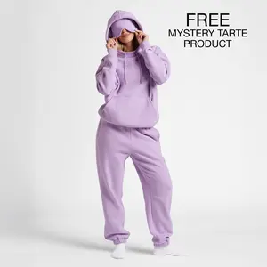 tarte x comfrt airplane mode travel bundle – sweatpants, hoodie + FREE mystery tarte product