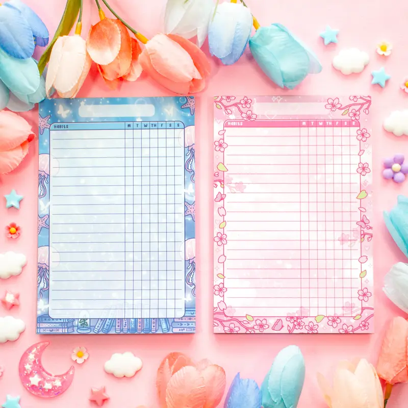 Habit Tracker Notepad - 50 Sheets, NOT Sticky