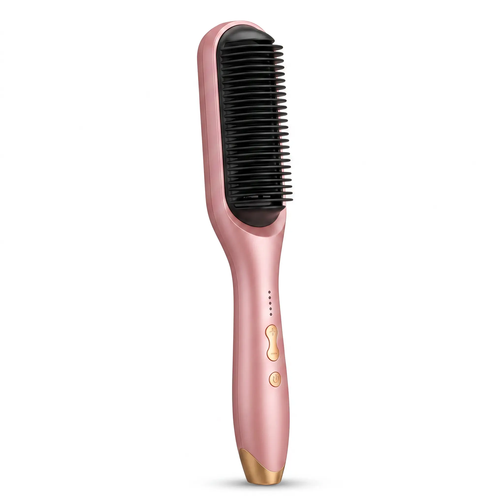 3‑in‑1 Hot Air Brush Hair Straightener Brush, Fast Heating Negative Ion Straightening Comb, Anti‑Scald Portable Hair Styling Tool for Women Long Short Curly Hair