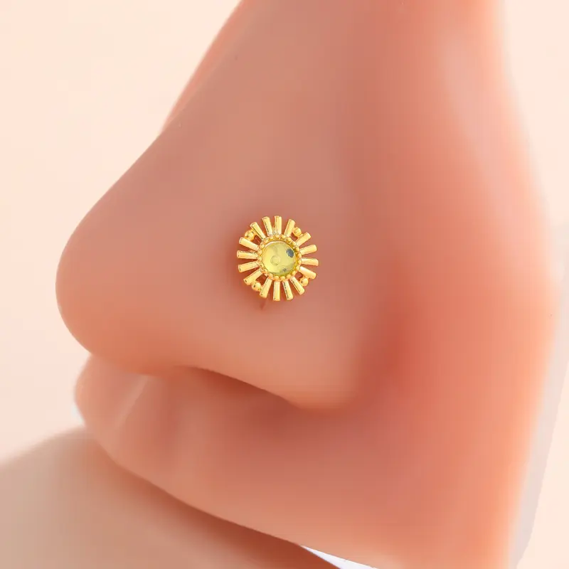 Unisex Whimsical Charm Nose Stud Set - Pink Star, Cute Colorful Zirconia Nose Rings & Septum Jewelry, Crafted with a Stainless Steel Rod, Easy to Insert and Secure for Daily, Special Wear