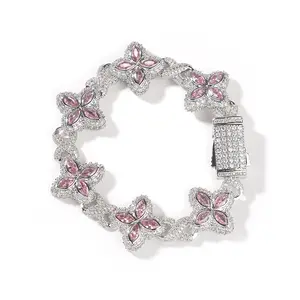 19mm Unlimited Clover Bracelet Fashion Premium 5A Zirconia Colorful Hip Hop Hand Jewelry Accessories hip-hop bracelet gift copper high-end