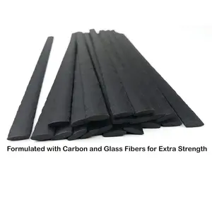 PolyPlaz Plastic Welding Rods for TPO TEO & PP Bumper Kayak Repairs, Flat Ribbon (40pack, PolyPlaz-Black)