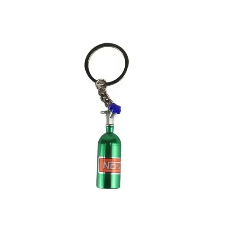 Ajrc 1/10 Simulation Climbing Car Universal Decorative Parts Nos Metal Simulation Nitrogen Bottle With Fixed Chain (green)