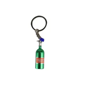 Ajrc 1/10 Simulation Climbing Car Universal Decorative Parts Nos Metal Simulation Nitrogen Bottle With Fixed Chain (green)