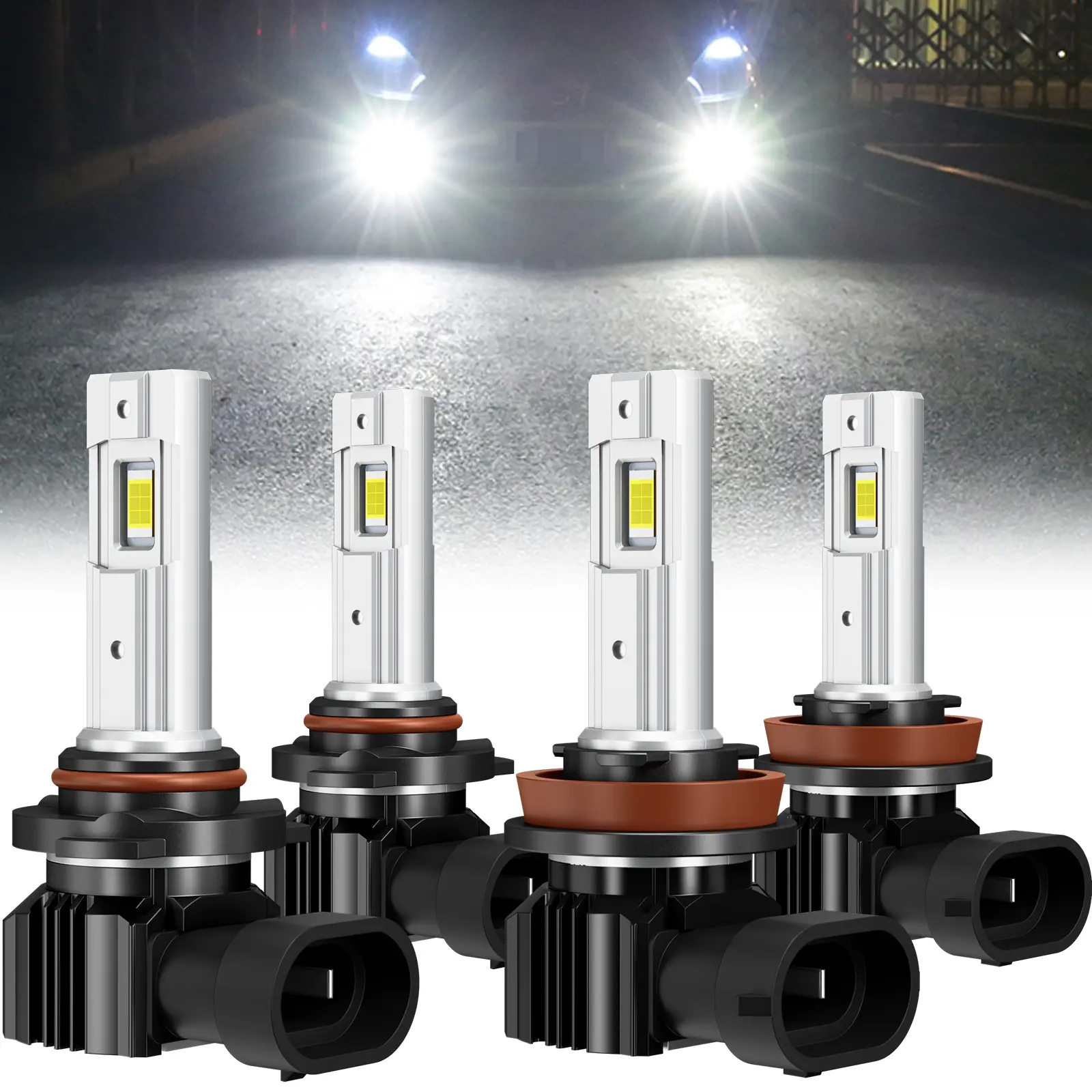 9005 + H8 LED Headlight Bulbs for 2006-Later Toyota 4Runner