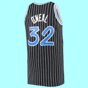 Shaquille Men's Sleeveless stitched Basketball Jersey Black collect