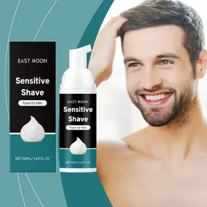 East Moon Men's Shaving Mousse: Gentle cleansing for facial care, fine foam for shaving, skin care protection.