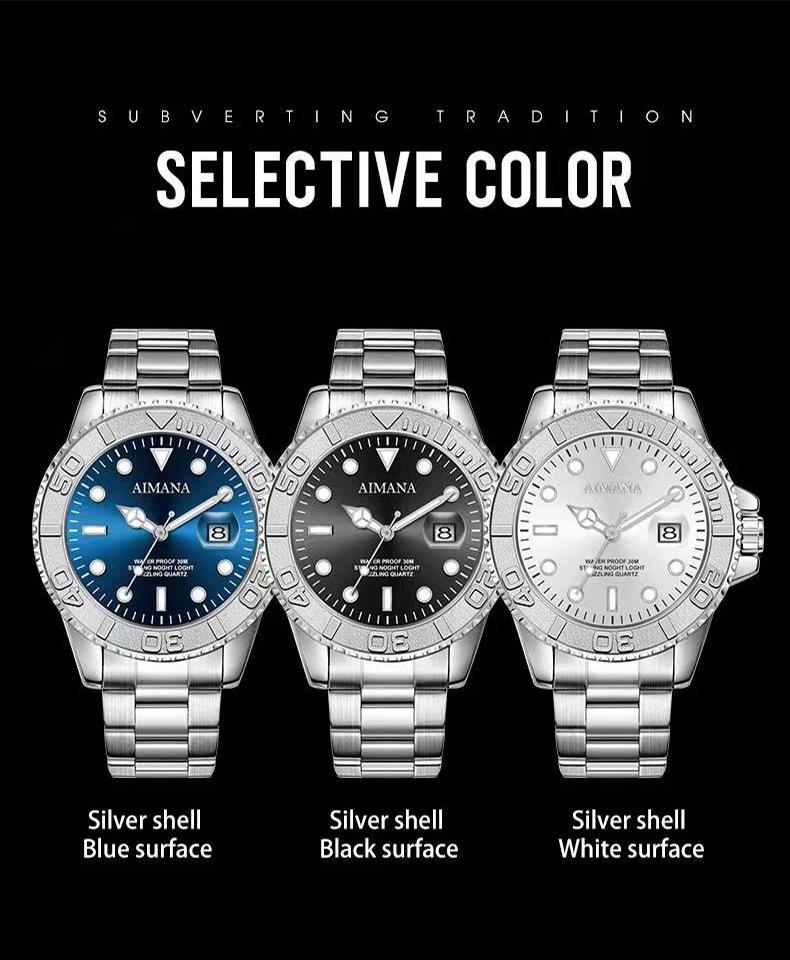 Men's business fashion quartz watch,waterproof,luminous date display,round dial,business formal watch,fashionable and versatile luxury gift watch,Perfect Gift for Birthday or Party(Randomly give away an elegant, exquisite, and stylish women's watch)