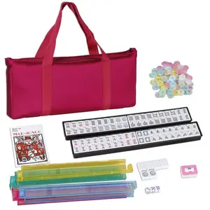 Segawe American Mahjong Set 166 Tiles 4 Colors Pushers/Racks Mahjong Set W/Soft Bag,summerwins