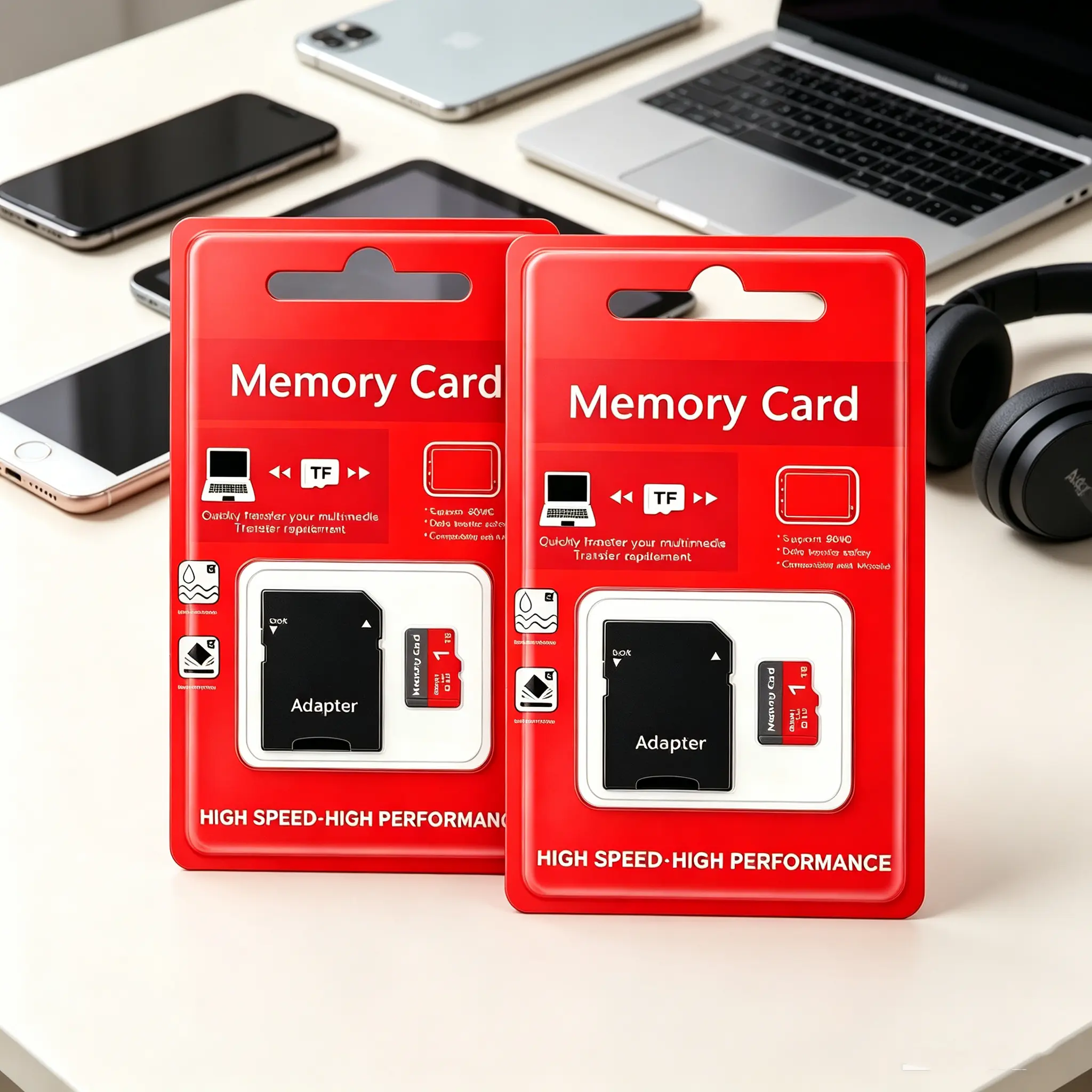 1TB MicroSDXC Card for PC Document Storage, 2 Pack Set Micro TF SD Cards for Surveillance Cameras, Durable SD Memory Card for Car Audio, Micro SD Card & SD Card for Dash Cams and Mobile Phone File Storage