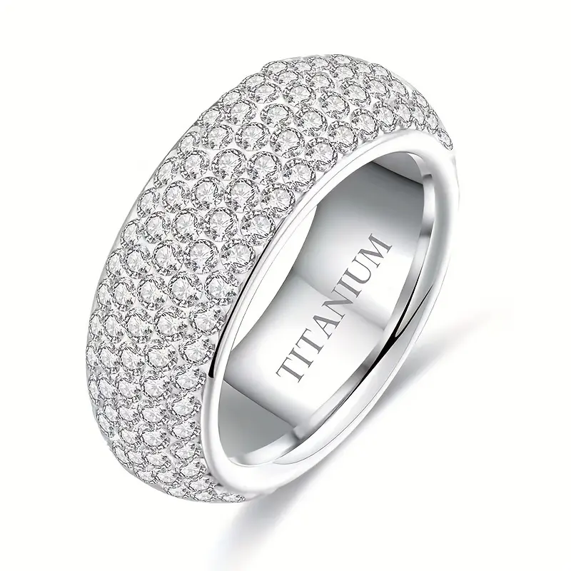Unisex Titanium Steel Single Ring - Glam Look, Christmas Gift Ideas, 1pc Unisex Wear Fashion Costume Jewelry Accessory