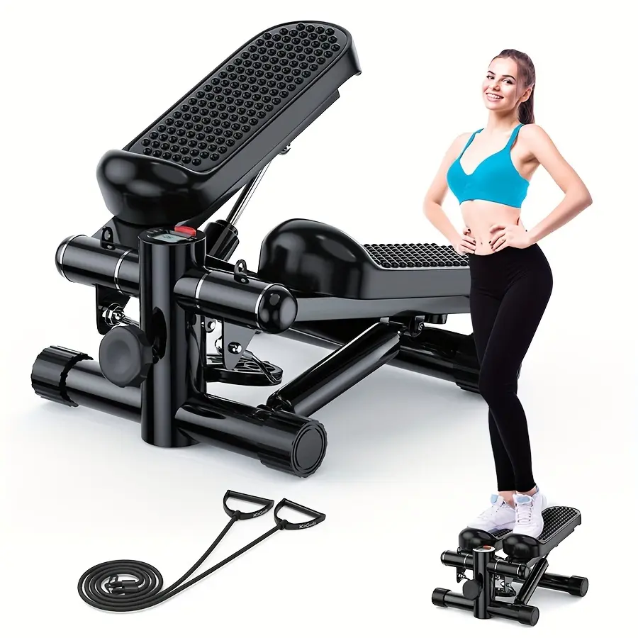 Hot 330lbs Capacity Fitness Mini Stepper - High-Intensity Climber & Exercise Equipment - Total Body Workout with Adjustable Resistance Bands - Perfect for Home Gym