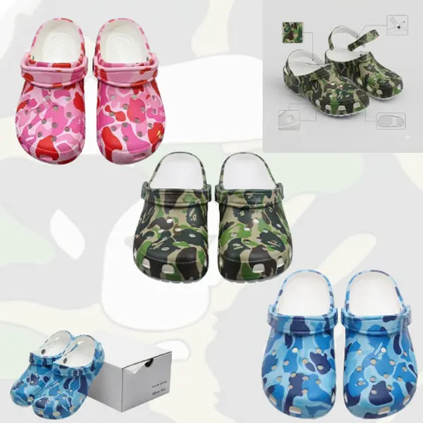 Vintage Graphic 3D Clogs, Unisex Slip On Casual Garden Shoes, Comfortable Everyday Footwear