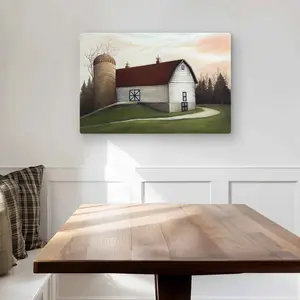 Begin Home Decor C1MP2030D6BPWL 20 x 30 in. White Barn Wall Art - Architecture Farmhouse Metal Print