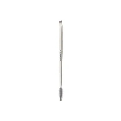Morphe M401 Dual-Ended Angled Brow Brush & Spoolie for Filling Fluffing Brows with Precision Angled Brush & Spoolie for Soft Natural Looking Effects