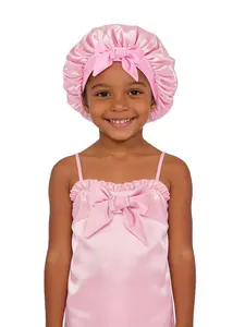 Kids Bonnets for Girls, Silk Bonnet for Kids, Satin Bonnet for Sleeping, Baby Toddler Tie Bonnet Sleep Cap, Comfortable and Soft