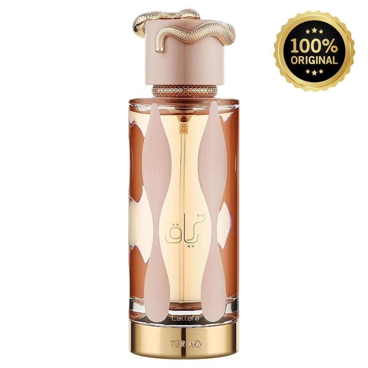 Lattafa Teriaq Unisex Eau De Parfum - 100ml (3.4oz, 3 to 3.9 fl oz) Single Item, Long-Lasting Gourmet Caramel, Leather Scent, Vanilla-Licious Warm Vanilla Bean Unisex Fragrance, Luxury Middle Eastern TikTok Viral Authentic Perfume, Vanilla-Licious Scent U