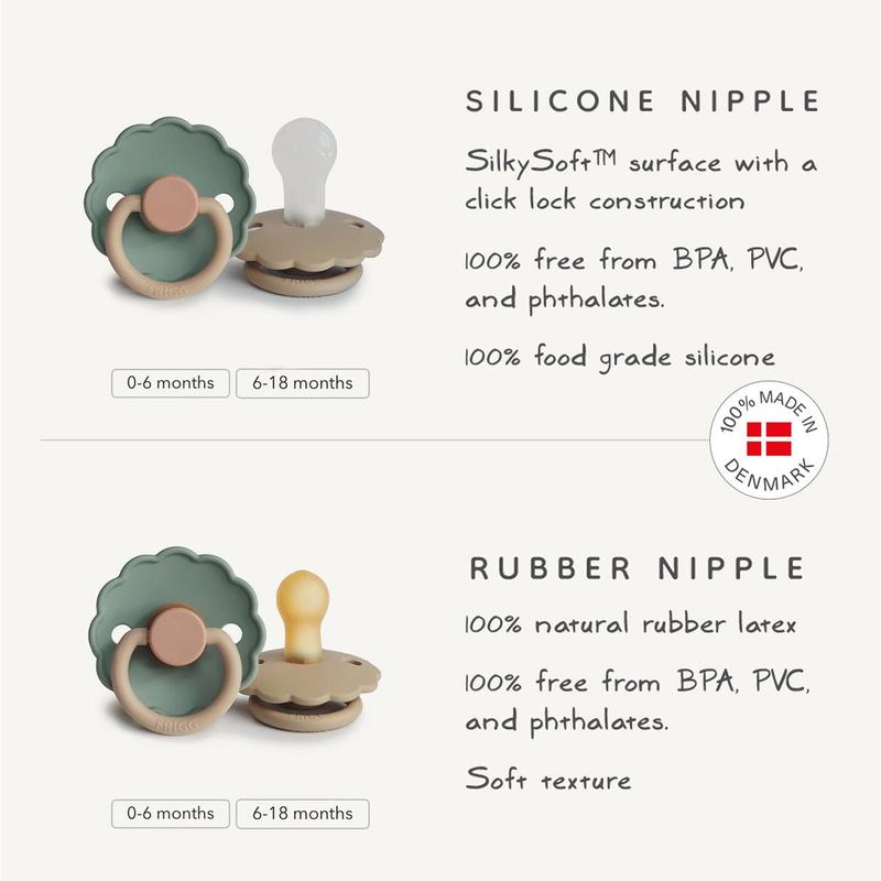 FRIGG Daisy Natural Rubber Pacifier 2-Pack FRIGG Daisy Natural Rubber Pacifier 2-Pack