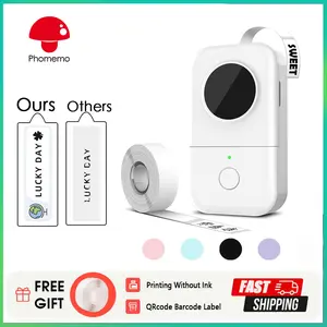Phomemo D30 Label Maker Machine, Portable Bluetooth Mini Label Printer, Smart Phone Handheld Thermal Sticker Small Labeler Multiple Templates Font Icon Inkless for Home Office