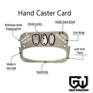 Hand Caster Fishing Card : 4 Finger Grip Fishing Handline Reel