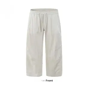 Kyn Apparel 2026 Spring Summer New Thin Lyocell Breathable Linen Straight Pants for Men Clothing Comfort Drawstring Male Trousers