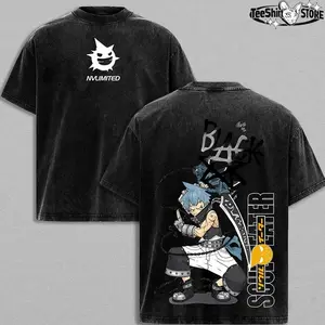 Soul Evans Soul Eater Anime T-Shirt And Hoodie | Vintage Washed Oversized Graphic Tee | Cool Scythe Weapon Soul Evans Shirt | Heavy Cotton Unisex Streetwear | Anime Manga Fans Gift ZP0