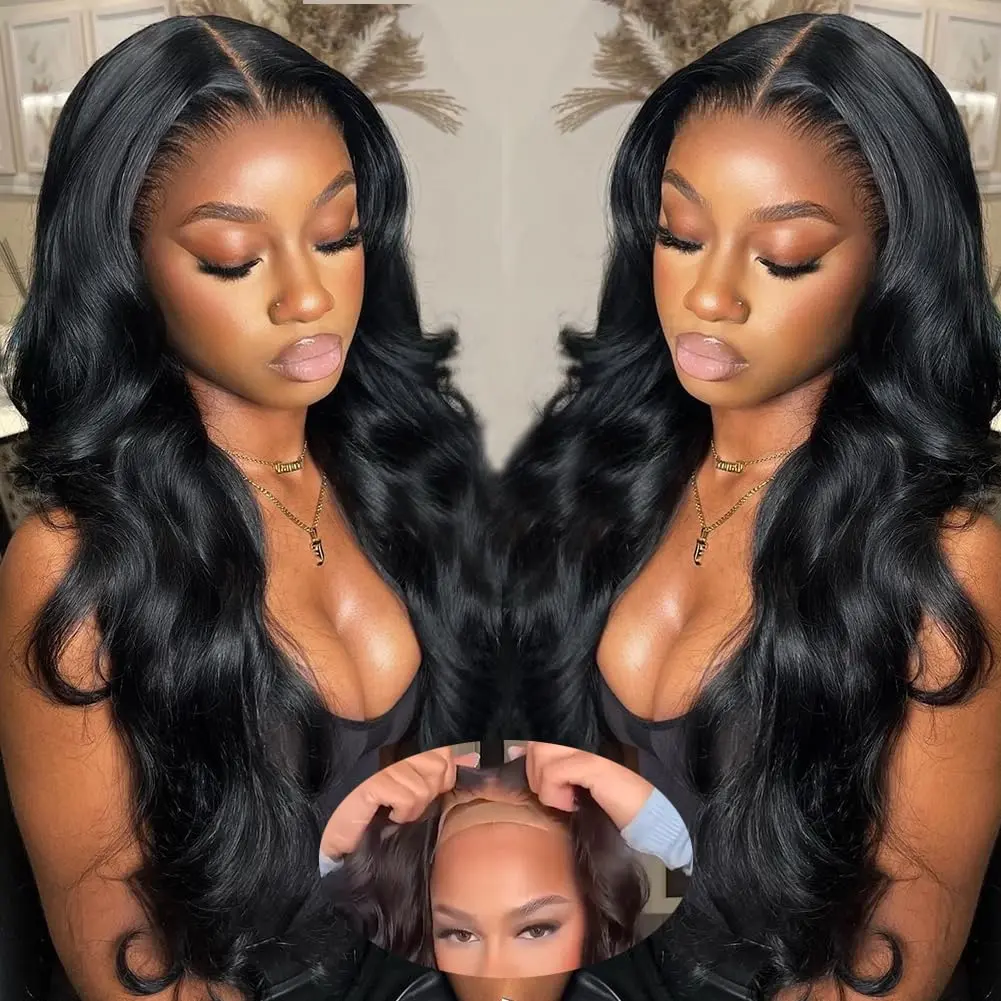 Bling Hair 9x6 7x5 6x4 5x5 Glueless Wig Human Hair Wear Go Body Wave Pre Cut Lace Closure 100% Brazilian Human Hair Wigs for Women 180 Density