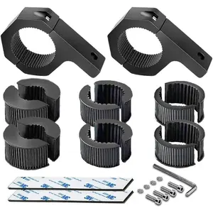 Horizontal Bar Clamp Mounting Kit - 2PCS 1"/ 1.5"/ 1.75"/ 2" LED Light Bar LED Pods Fog Driving Lights Brackets for Bull Bar Tube Roof Roll Cage Holder Headache Rack Mount.