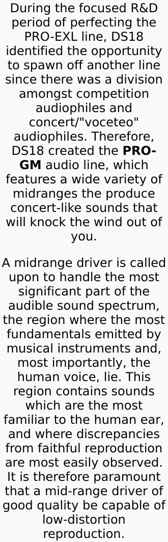 DS18 PRO-GM6 6.5" Mid-Range Loudspeaker 480 Watts 8-Ohm