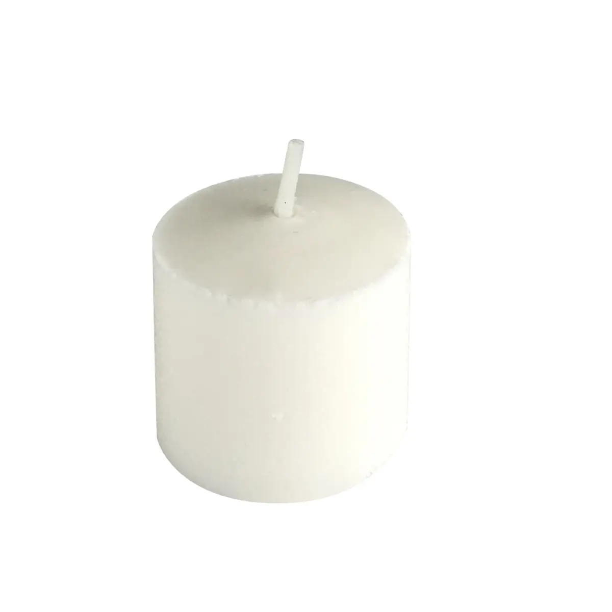 White Mini Solid Unscented Pressed Votive Candles - 1.5 inch x 1.5 inch, Pack of 24, for Home Room Decor
