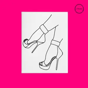 Presketched Paint Canvas 11x14 Sip & Paint Date Night Painting Pre-Sketched Design for Beginners & Experts High-Quality Canvas Ideal for Date Night Girls' Night Valentine's Day Art