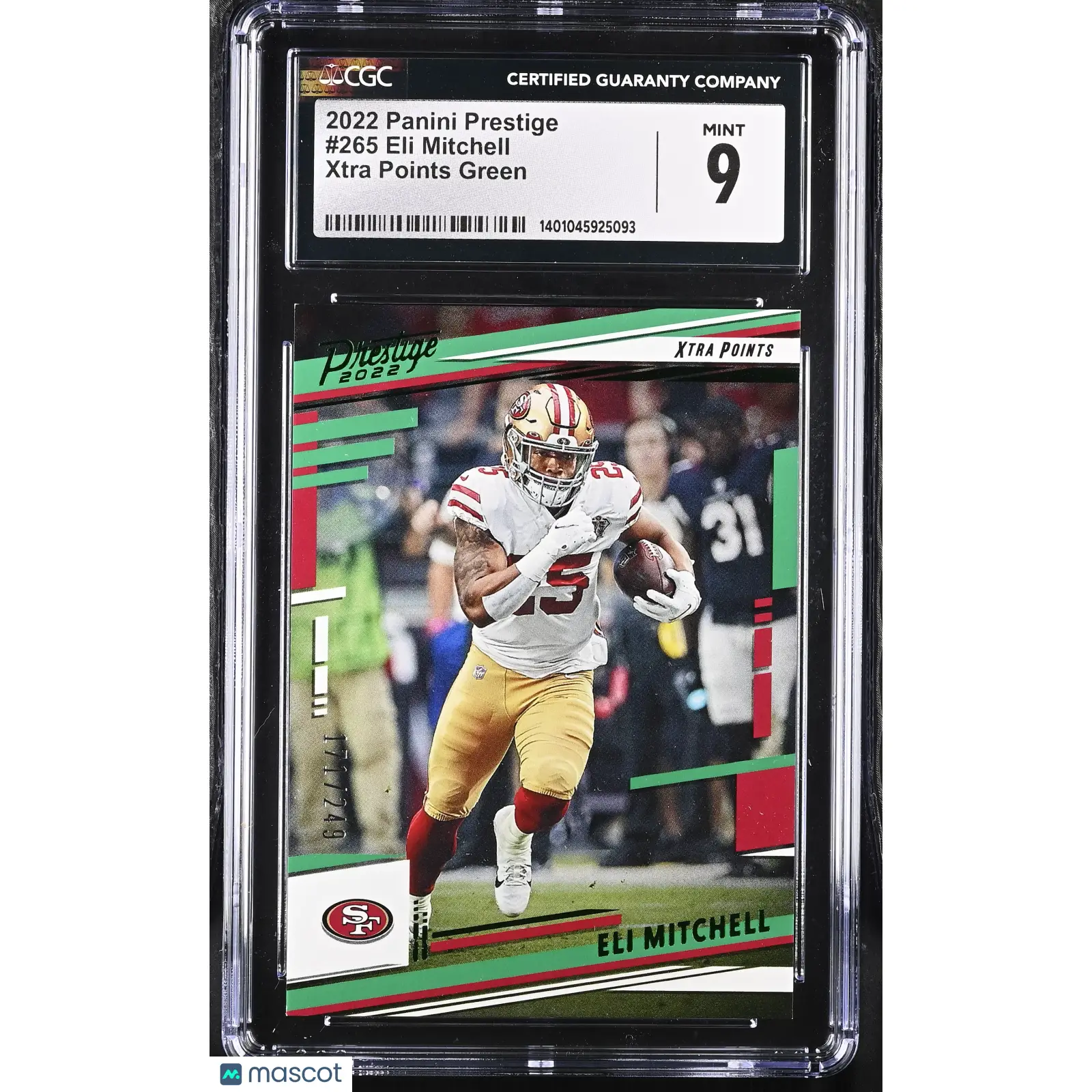 Eli Mitchell CGC 2022 Prestige #265 Xtra Points Green 171/249 Football 9