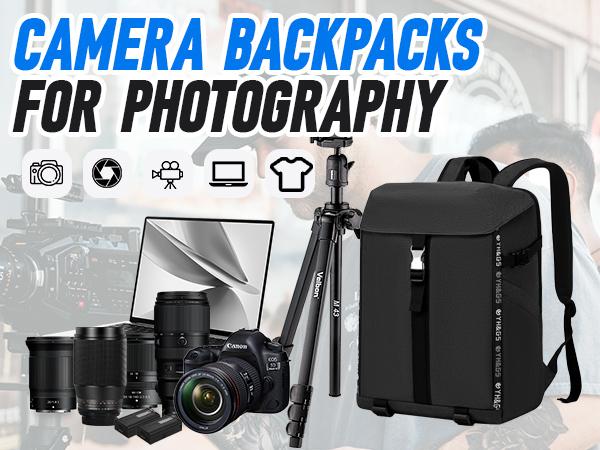 Camera Backpack Large Capacity - Water Resistant Multi Compartment For DSLR Laptop Drone Men Women