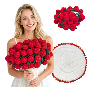 Finished Flower Bouquet Blanket,Handmade Crochet Flower Blanket,Soft Knitted Throw Rose Blanket, Romantic Gift for Birthday Wedding Valentine’s Day Mother's Day Christmas for Mom Girls and Sisters