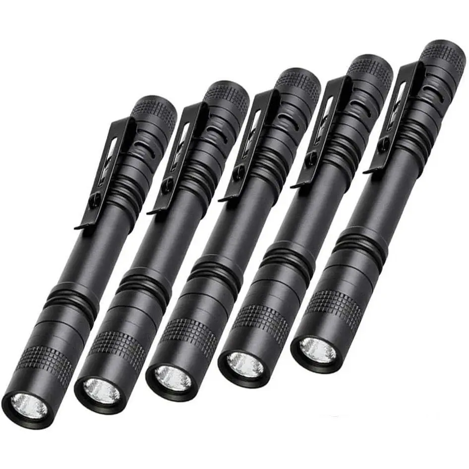Pen Flashlight,5PCS Led Pen Light Flashlights with Clip,Mini Pocket Flashlight Small Penlight Inspection Flashlight