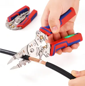 Professional Wire Strippers with Voltage Tester, Electrical Pliers for Cable Stripping & Cutting, Essential Tool for Electricians & DIY