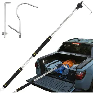 Cargo Grabber for Truck Bed Long Handle, Truck Grabber Reach Retriever Tool 34-73.5 inch Sturdy Bed Buddy Truck Tool with Two Replacement Hooks Essential Truck Van RVs Tools Convenient and Efficient