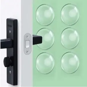 Silicone 6pcs Round Door Stopper, Furniture Bumper & Wall Protector - High-Quality Home Accessories