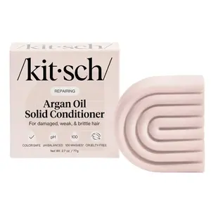 Kitsch Repairing Argan Oil Solid Conditioner Bar for Hair Care – Vegan, Made in USA, Paraben-Free for Damaged, Weak, and Brittle Hair, 2.7 oz